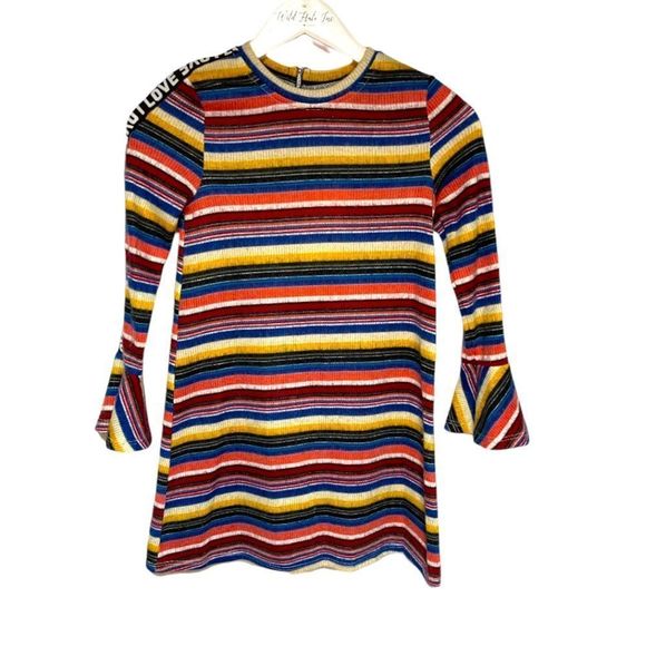 Hannah Banana Other - Hannah Banana NWT Striped Sweater Dress Flutter Sleeve Size 12